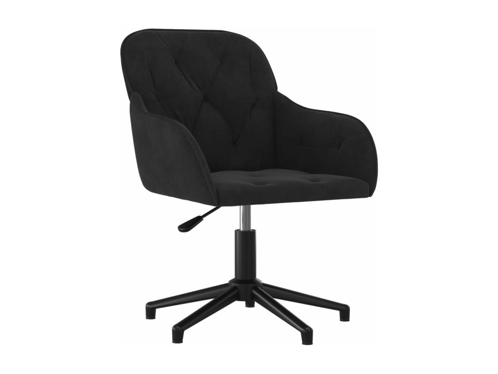 SMEN59993 Black Velvet Swivel Office Chair