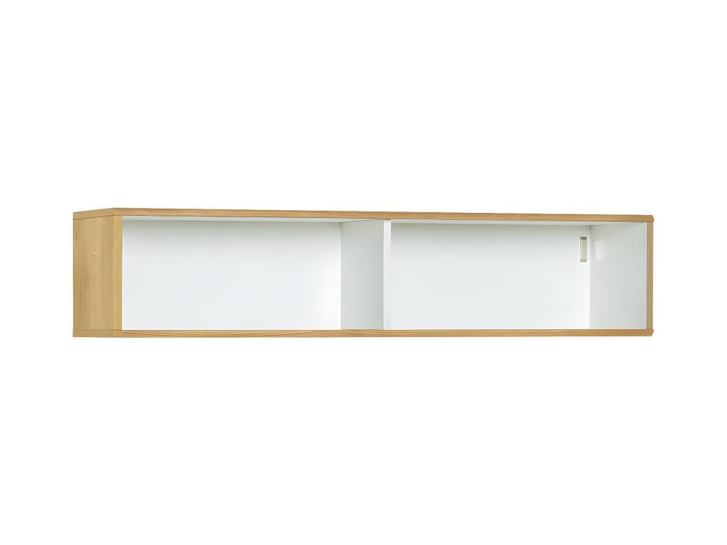 120L Wall Shelf, Natural Wood and White QCAN16844