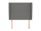 Headboard with wings, Dark Grey, 83x23x118/128 cm, Fabric LHYN57776