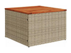11-piece garden furniture set with beige resin wicker cushions VYXZ02938