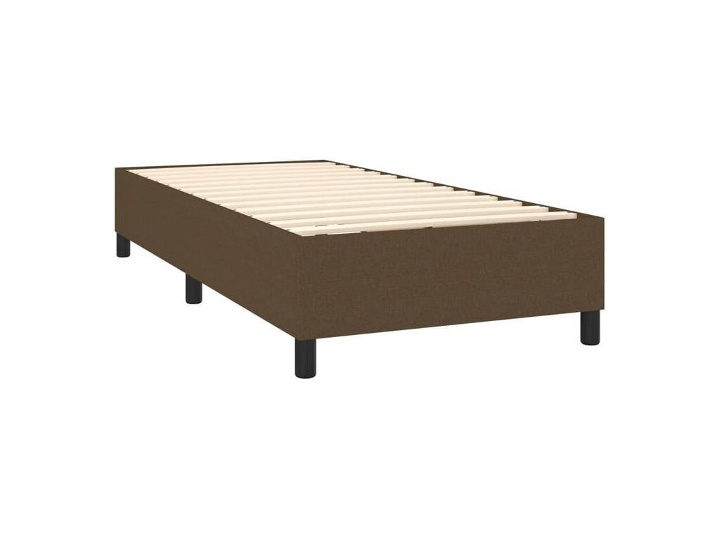 Cosymeub bed base with LED mattress, dark brown, 80x200 cm, fabric SEFF44450