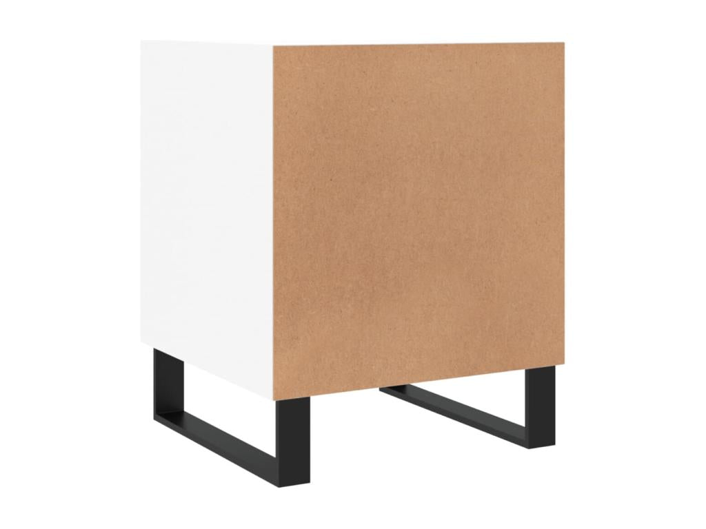 2-piece bedside tables, white, 40x40x50 cm, engineered wood, MYSQ93415