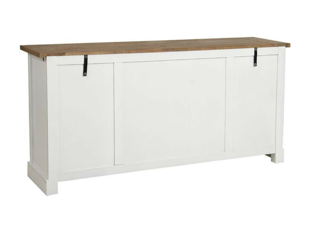 4-Door White Wood-MDF Sideboard Base - PINPAI Luxury Furniture JUZM00833