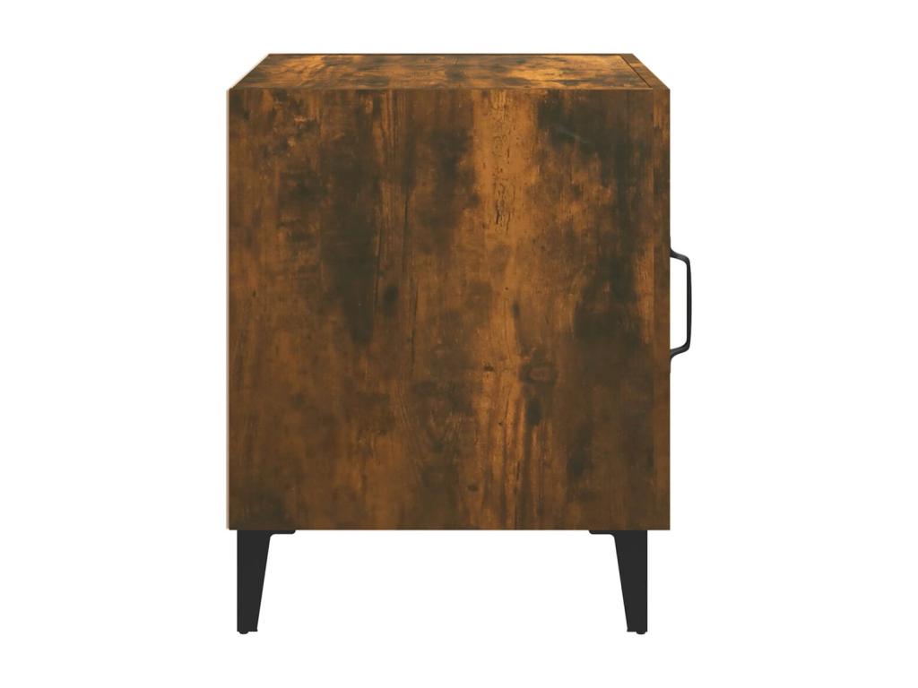 2-piece bedside tables, smoked oak, engineered wood, RROS11324