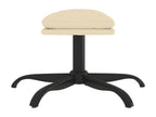 Cream Footstool 60x60x36 cm Fabric WNJL89331