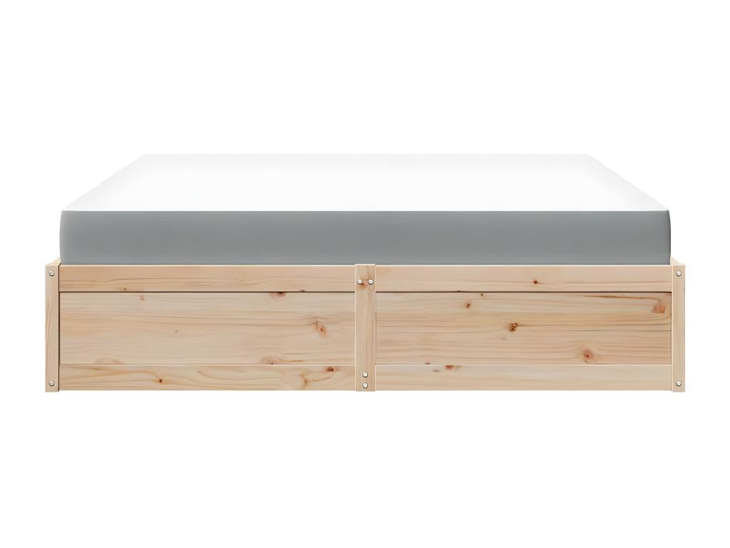 Bed with mattress 180x200 cm solid pine wood LQCR59780