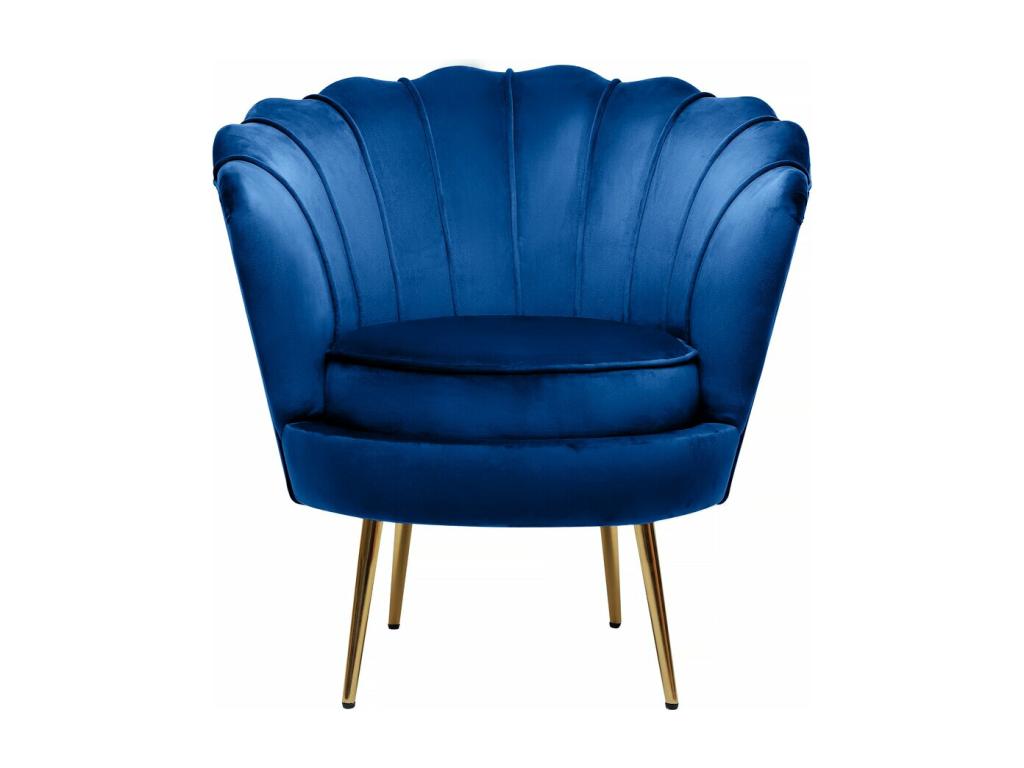 Luxameub velvet armchair - 70x73x76 cm - Blue VWCU62361