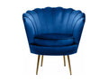 Luxameub velvet armchair - 70x73x76 cm - Blue VWCU62361