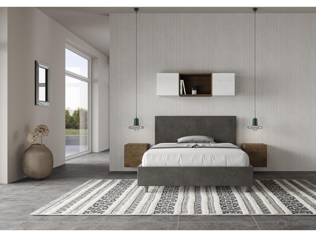 Cosymeub Modern Microfiber Adult Bed - Dark Grey - 160x200 ZLRZ38514