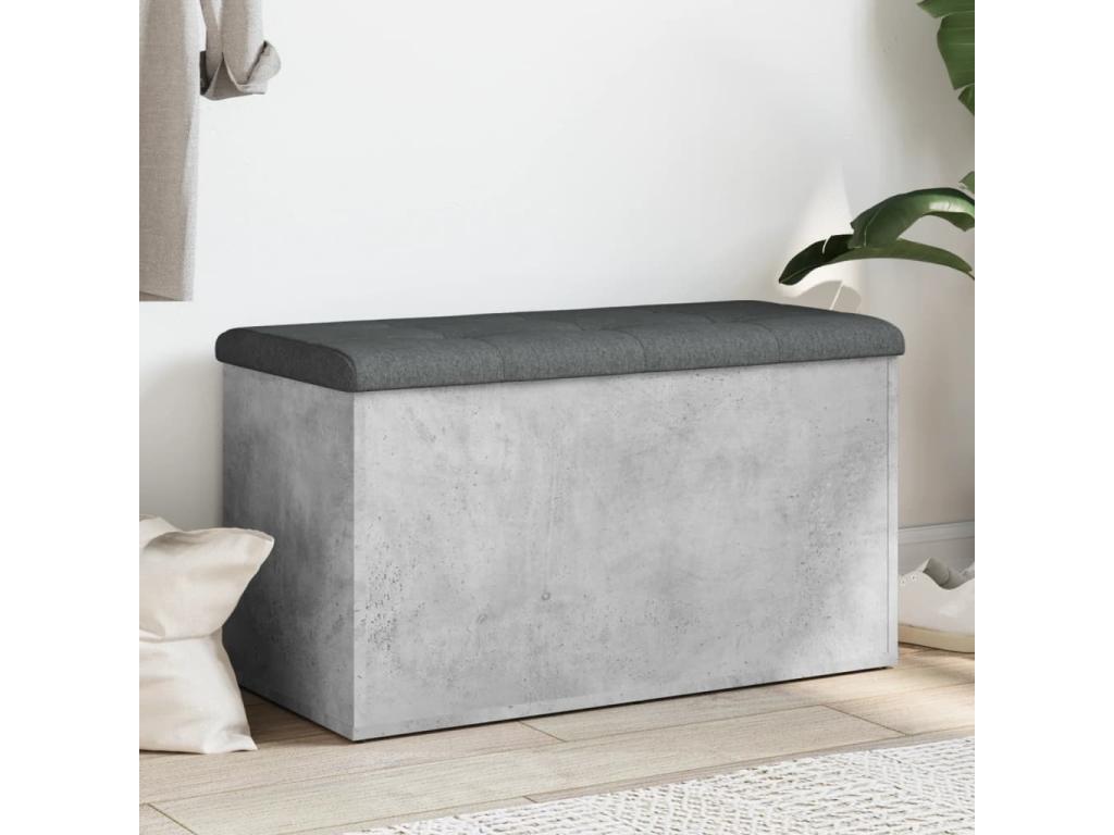 Concrete grey storage bench 82x42x45 engineered wood YCAU18379