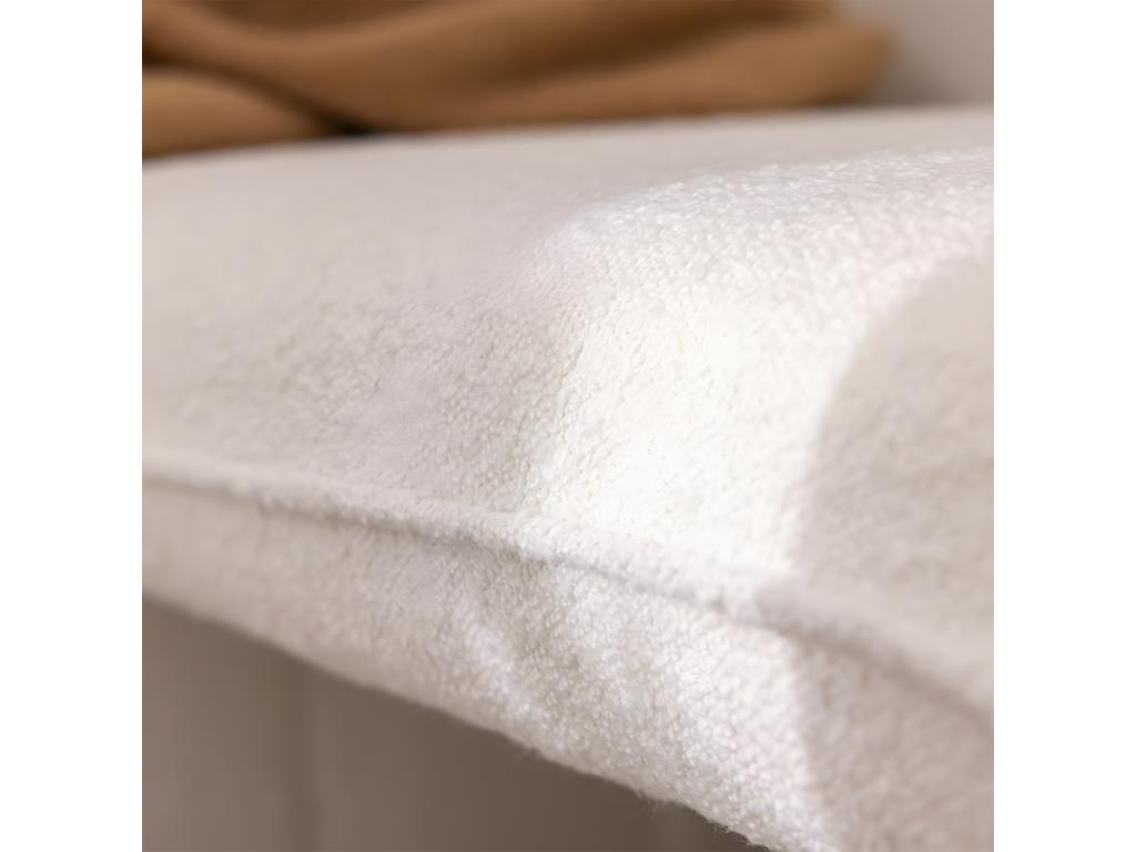 Full - Upholstered bench in PINPAI fabric L100cm - White DDTY93485