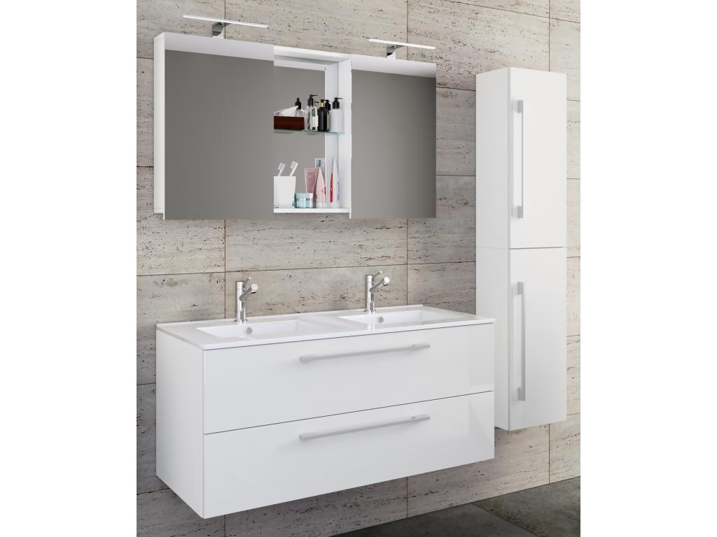 Luxameub 4-piece double sink bathroom furniture set PINPAI SC white SGPE97756