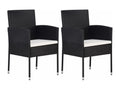 3-Piece Black Garden Dining Set VTCN59633