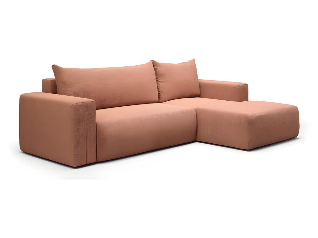 Luxameub Copper 3-seater right-hand corner sofa bed with storage HUOD89086
