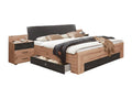 Luxameub Size 180x200 cm Double Adult Bed with 2 Bedside Tables and 2 Drawers (QPYO13936)