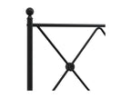 Metal bed frame without mattress, with black bed legs, 140x200cm NCTU36811