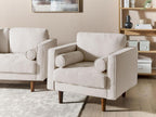 Luxameub Armchair Light Beige Fabric QSDP43068
