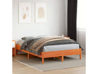 Brown wax bed frame 140x200 solid pine wood DVVE37120