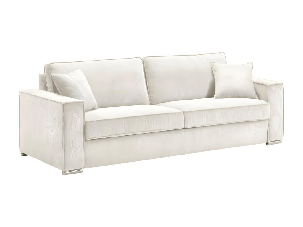 Fixed corduroy sofa with 2 cushions, Luxameub - Dark Grey - 1 seater ottoman GRBR97172