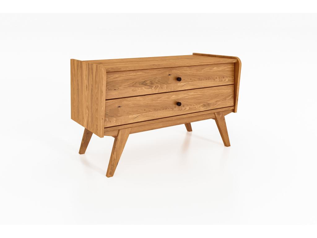 PINPAI - Low chest of drawers in solid white oiled oak QEVR37385