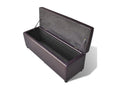 Long brown wooden storage bench EWTM62114