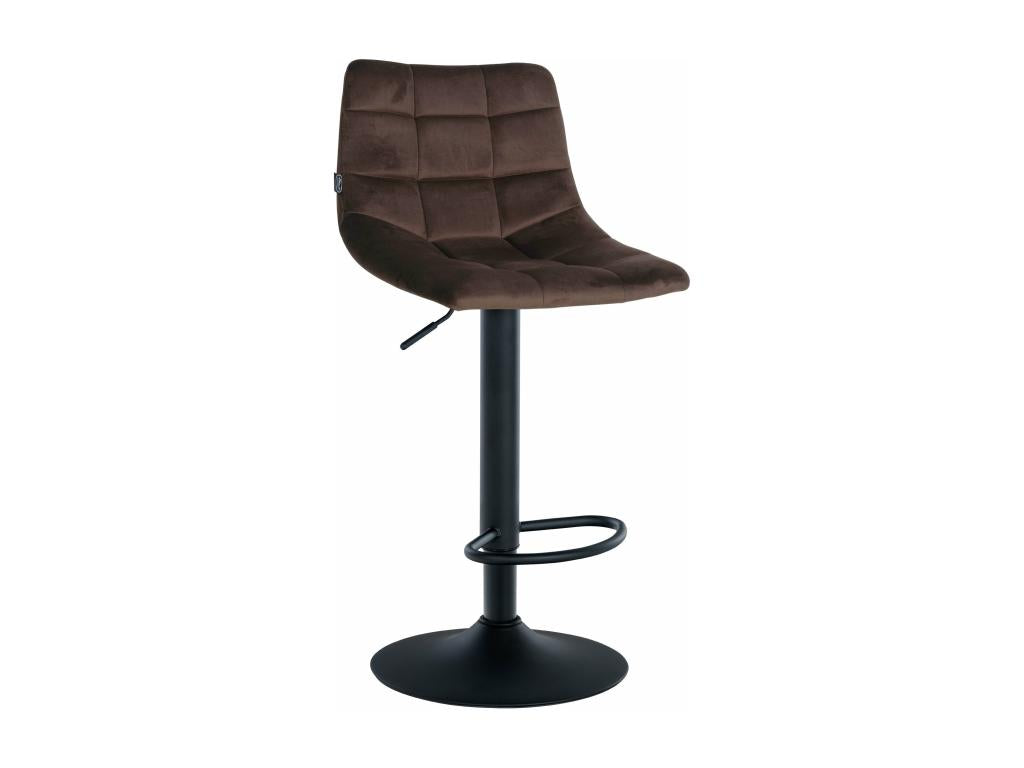 Bar stool - Velvet / Metal - Brown - Luxameub NQYJ31121