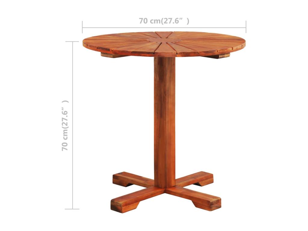 Cosymeub Table 70x70 cm Solid Cosymeub Wood VESE08657