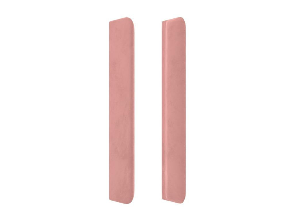 Headboard with wings, Pink, 183x16x118/128 cm, Velvet, NPLY01880