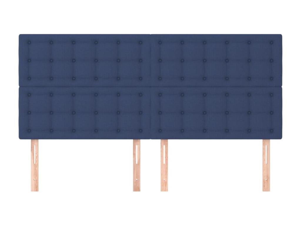 4-piece headboard set, blue, 80x5x78/88 cm, fabric QPWJ66627