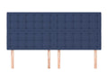 4-piece headboard set, blue, 80x5x78/88 cm, fabric QPWJ66627
