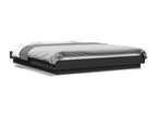 Black bed frame 160x200 engineered wood WJAE41526