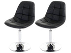 Luxameub-A60 dining chair, set of 2, black faux leather, ODGT38436