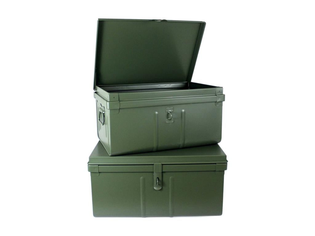 Set of 2 Luxameub metal storage boxes LKNU71619