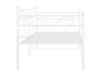 White metal sofa bed frame without mattress, 90x200 cm VRBL33792
