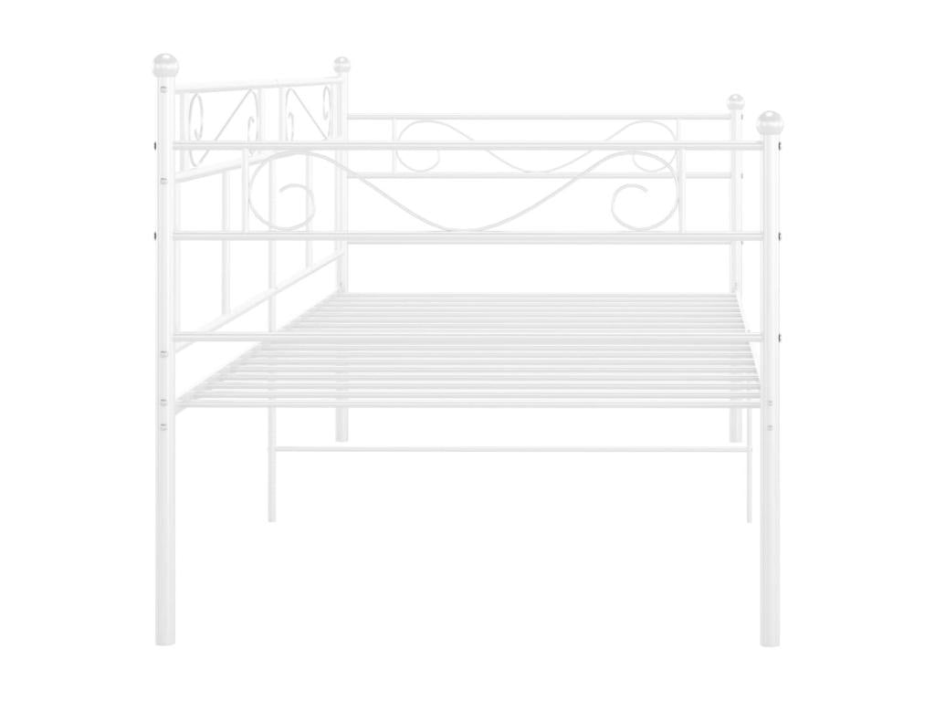 White metal sofa bed frame without mattress, 90x200 cm VRBL33792