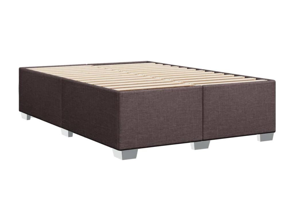 Dark Brown Bed Frame 160x200 cm Fabric RPWN90197
