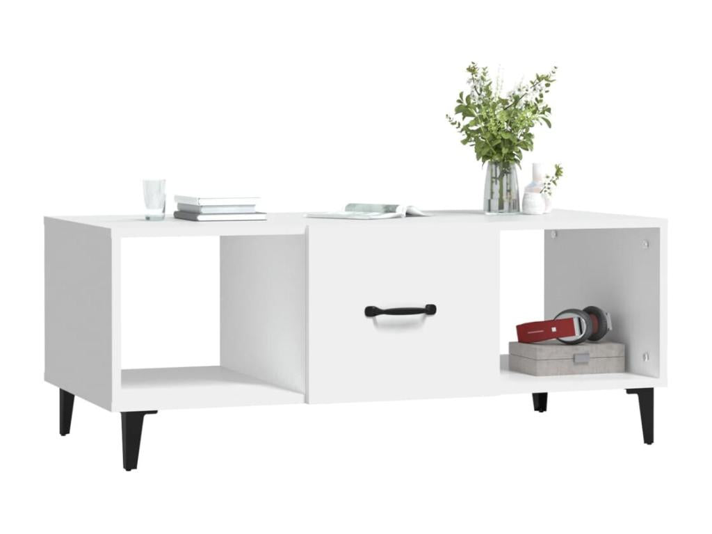 Coffee table, white, 102x50x40 cm, engineered wood, MZXM46352