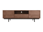 Vintage TV stand in dark wood with open niche, 160 cm wide, Luxameub GUSB99087