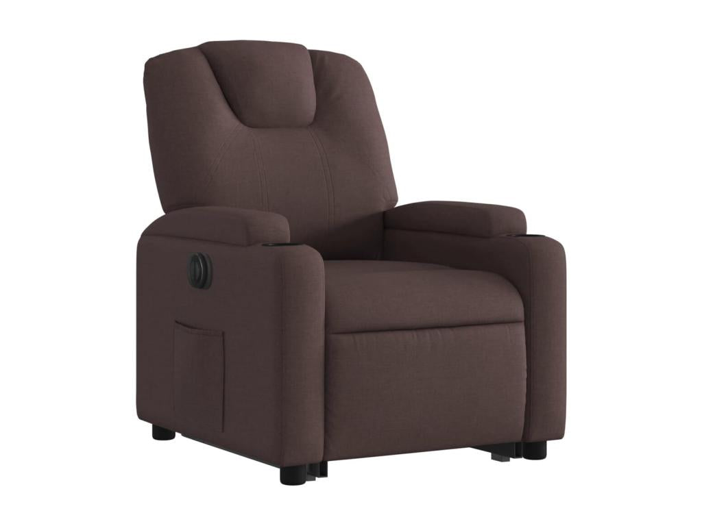 Dark brown fabric electric recliner chair QBBT59914