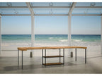 Extendable Console Table 90x40/290 cm Luxameub Stained Fir with Anthracite Frame PSIB61636