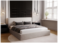 Upholstered bed with storage - 120x200 - double bed - velvet - light grey - Luxameub KOSB37795