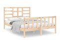 Solid wood bed frame 135x190 cm Double GRUZ05856