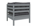 2-seater garden sofa and cushions, Grey, Solid pine wood, YFOF34363