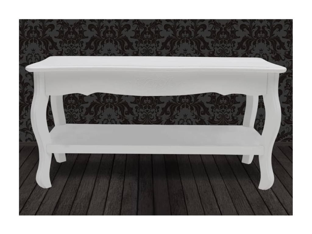 Coffee table 2 layers MDF White TYBE76600