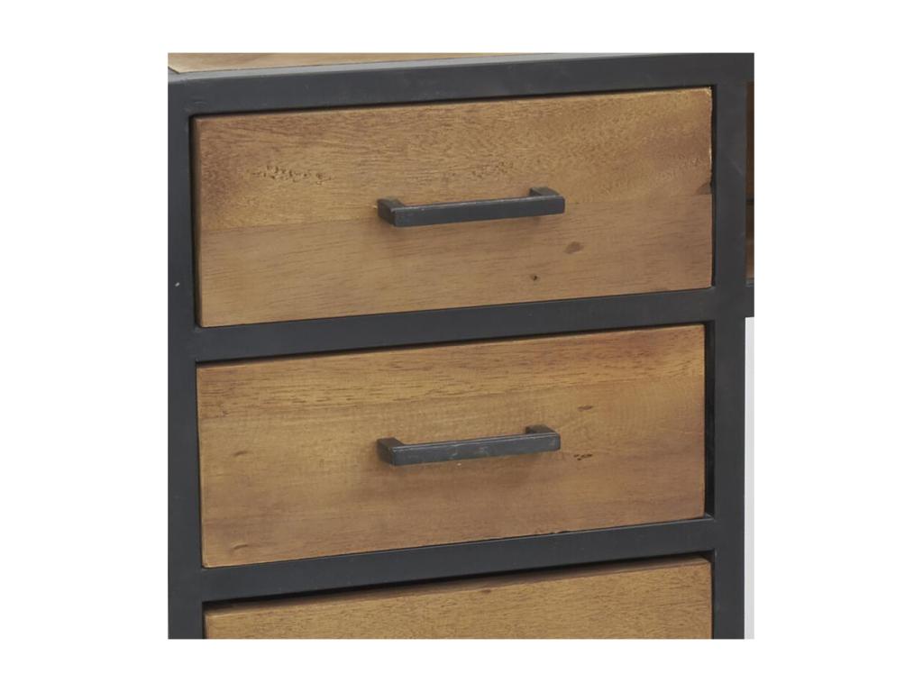 Console table in recycled wood and metal LVIN46825