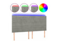 Light Grey LED Headboard 200x5x118/128 cm Velvet UKFT34464