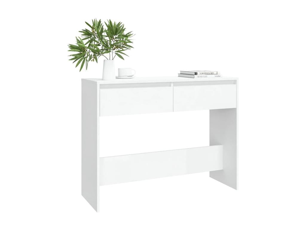 White console table 100x35x76.5 cm Chipboard YAUO98768