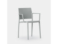 Grey plastic outdoor chair 56x80 cm - Artigeo DUOP15236