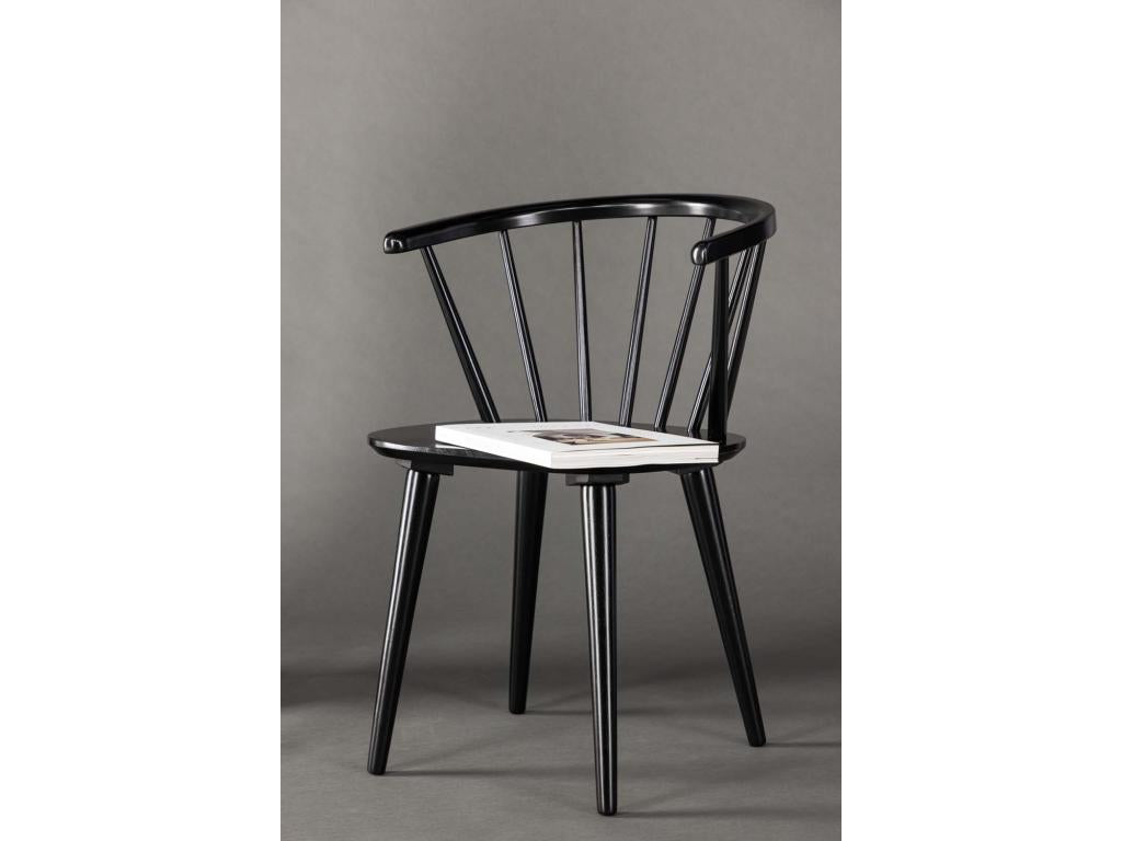 Luxameub dining chair with black wood armrests CBXK01638