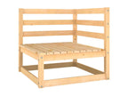 10-piece garden furniture set with cushions, solid pine wood VLFY94062